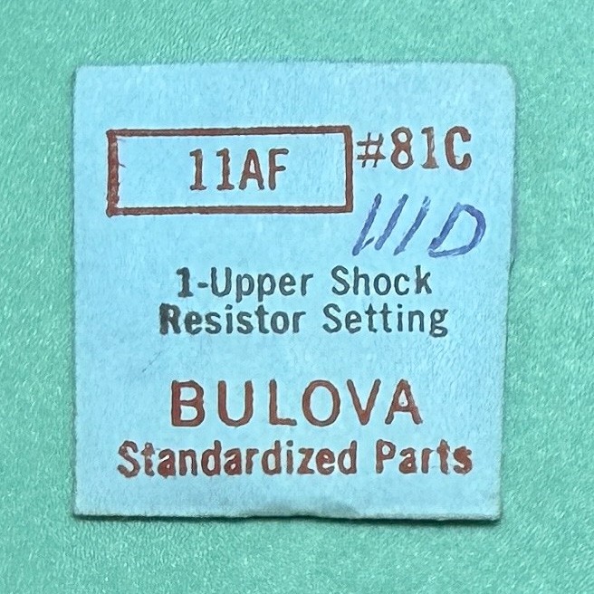 Gen Bulova Part 81C Upper Shock Resistor Setting 11AFC 11AFACD 11AFAC 11AF NOS