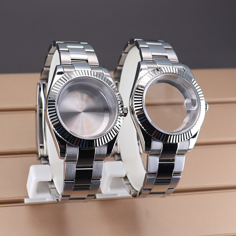 36mm/39mm Watch Case Oyster Strap Sapphire Glass For Seiko Nh35/36 8215 Movement