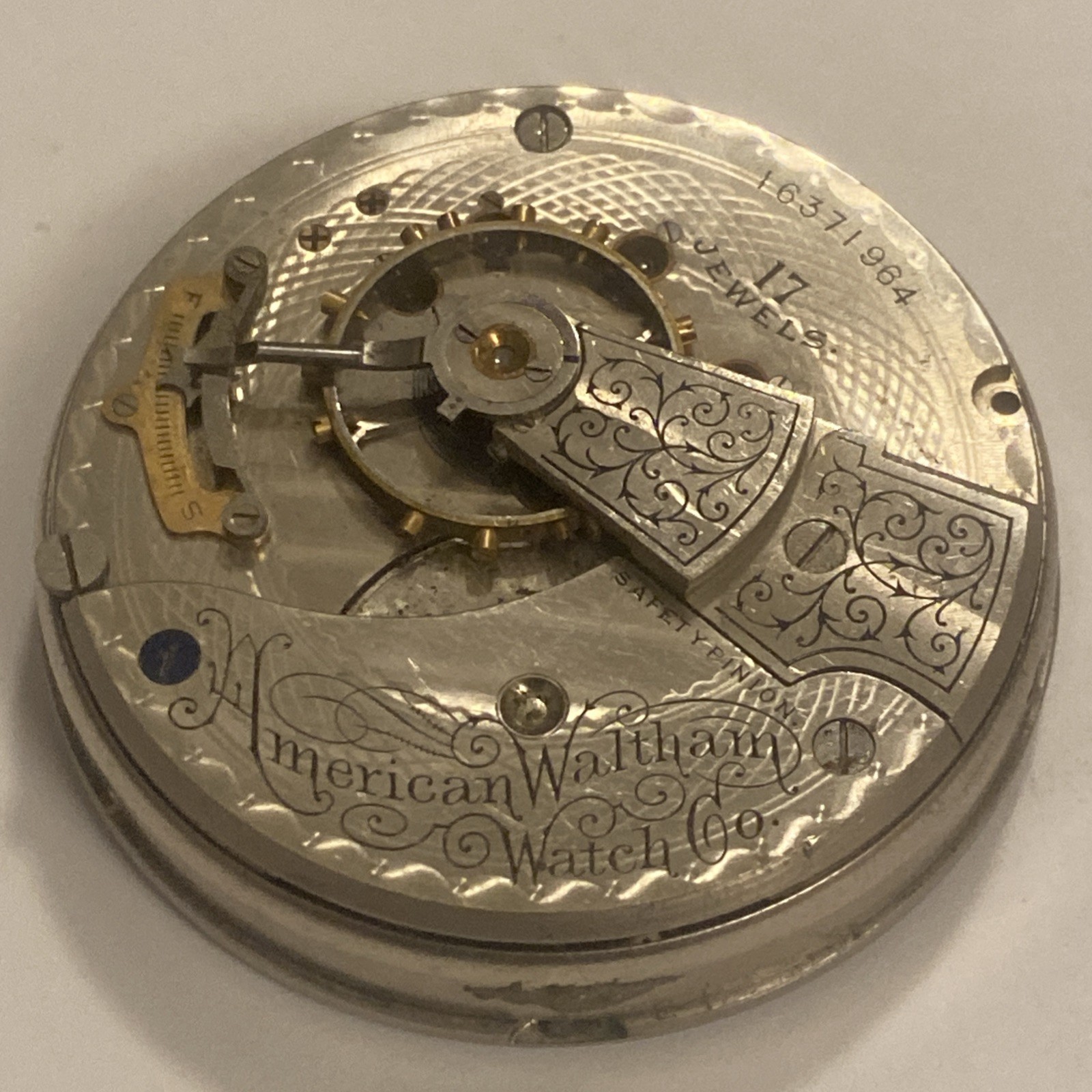 American Waltham Watch Co. Pocket Watch Movement Parts Repair