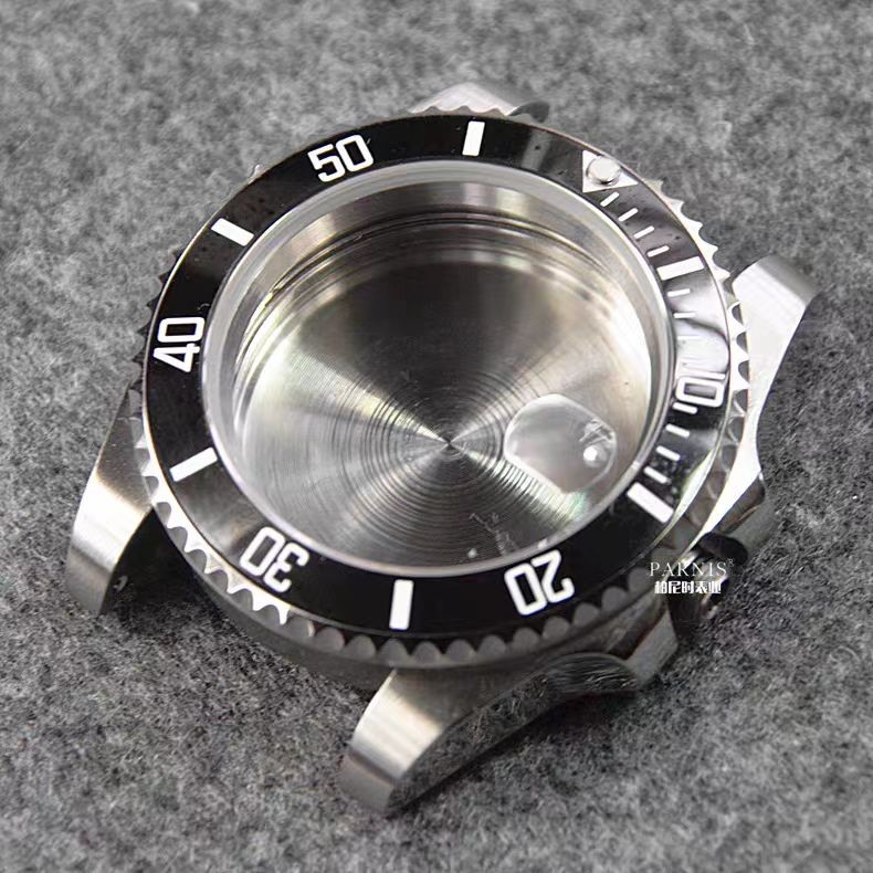 Movement Black Ceramic Bezel Watch Case Black 40mm- For NH35 NH36 4R35 4R15 4R36