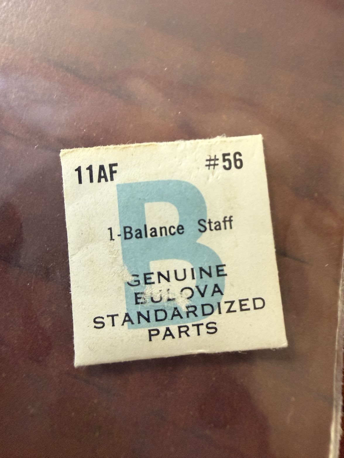 Bulova 11AF Balance Staff #56 NOS Genuine Vintage Watch Part New Old Stock