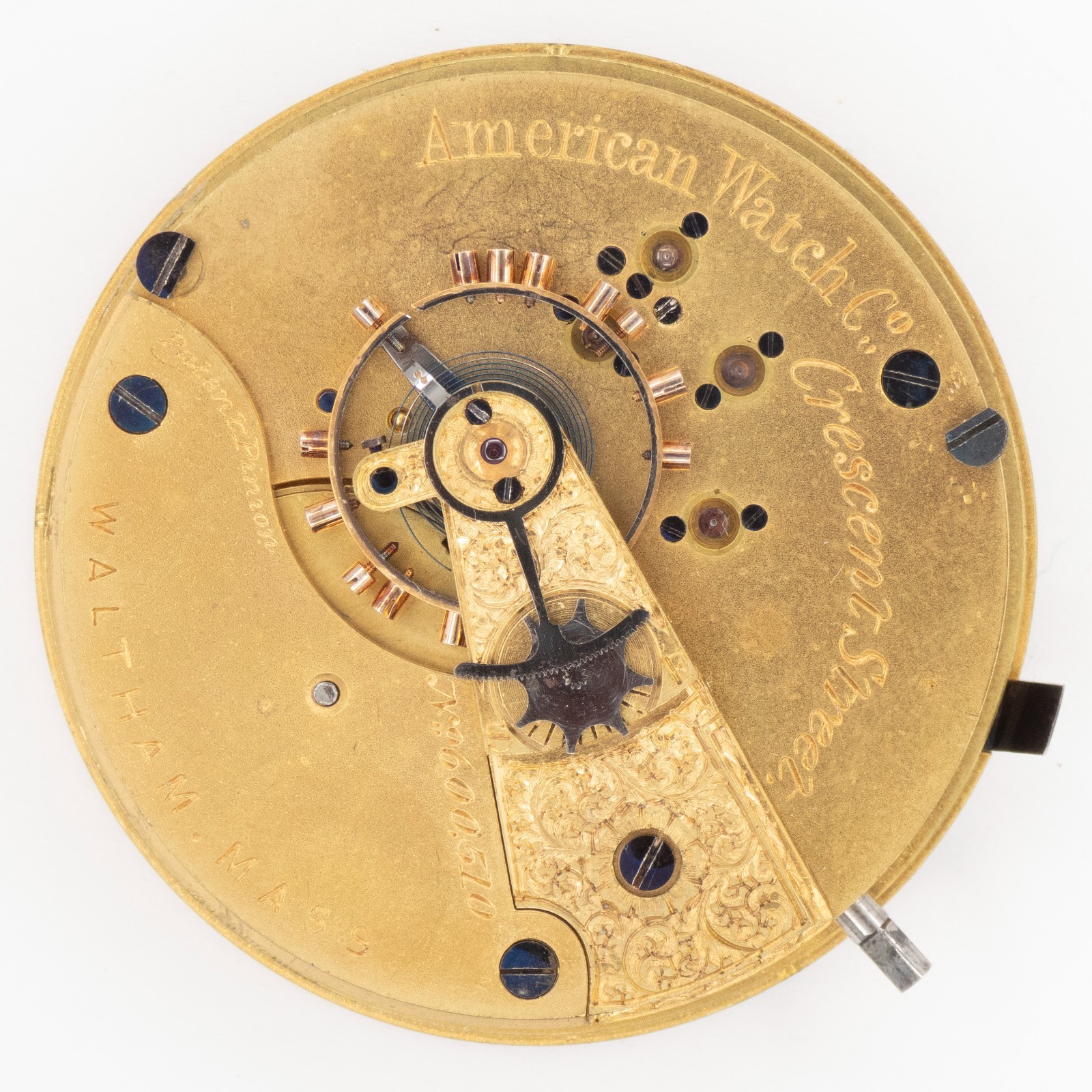Waltham Grade Crescent St. 18-Size 15-Jewel Antique Pocket Watch Movement