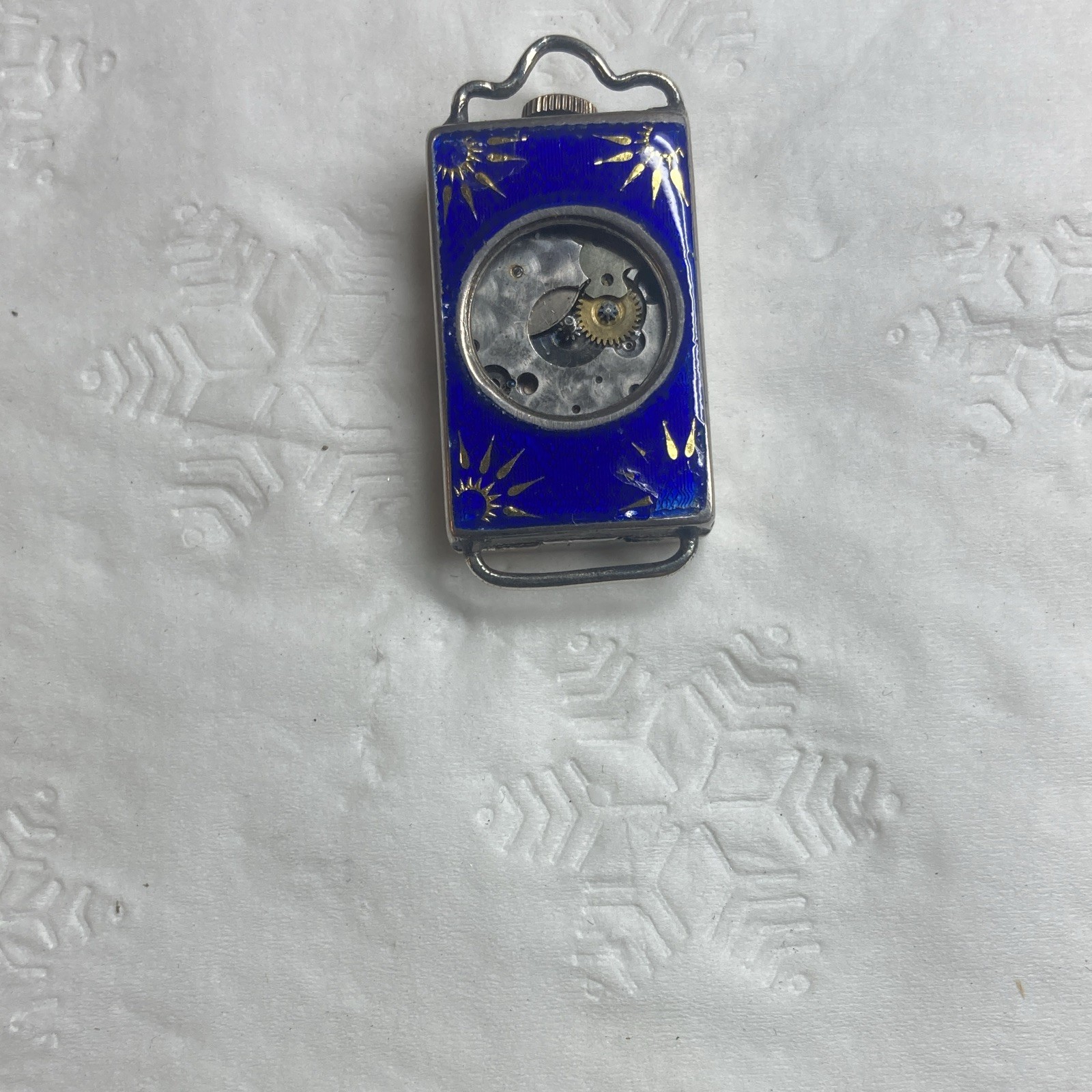 Mechanical Manual Watch Movement with Silver Case, Front Window & Back Cover