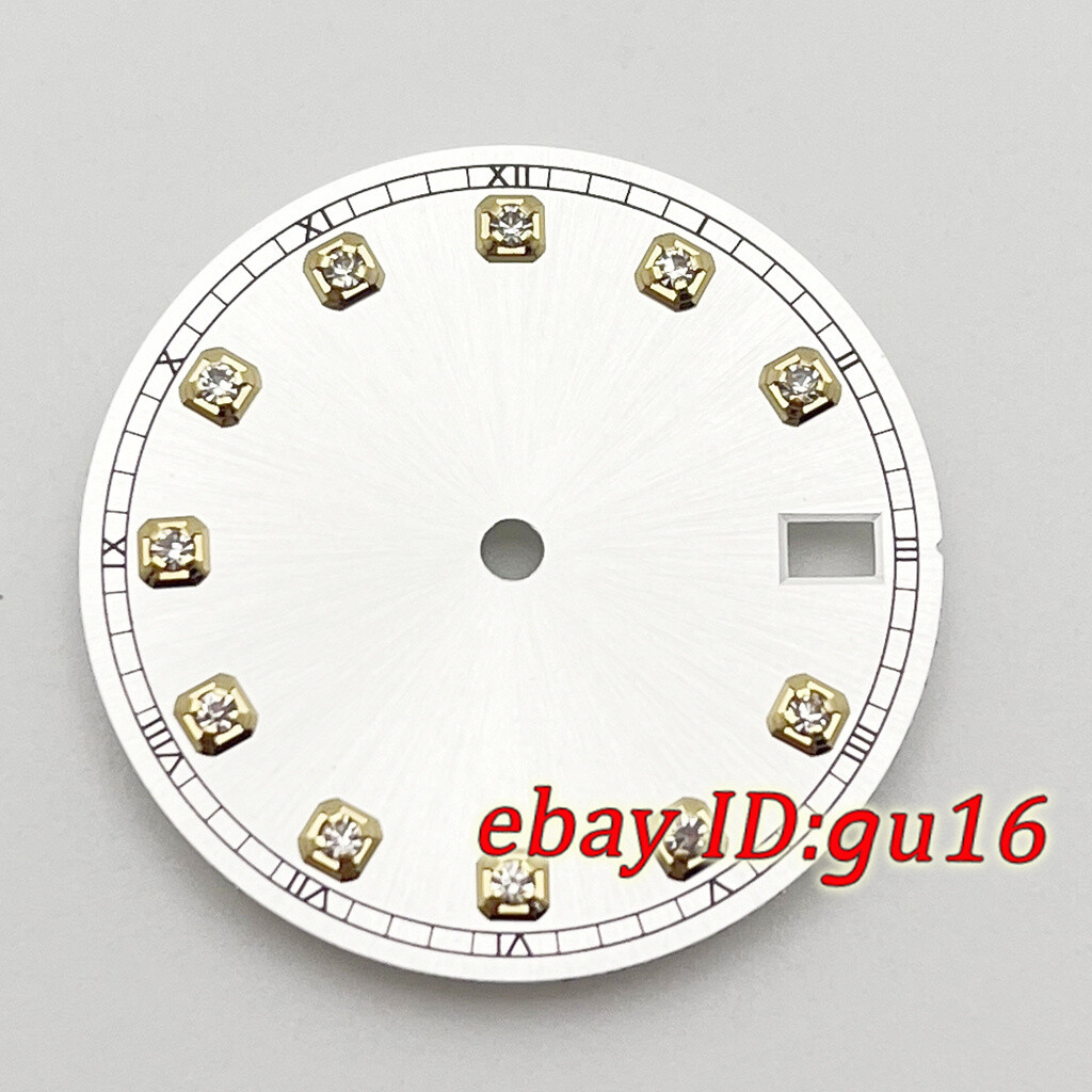 28.5mm Date Window Sterile Dial Diamonds fit NH35 Automatic movement Accessories