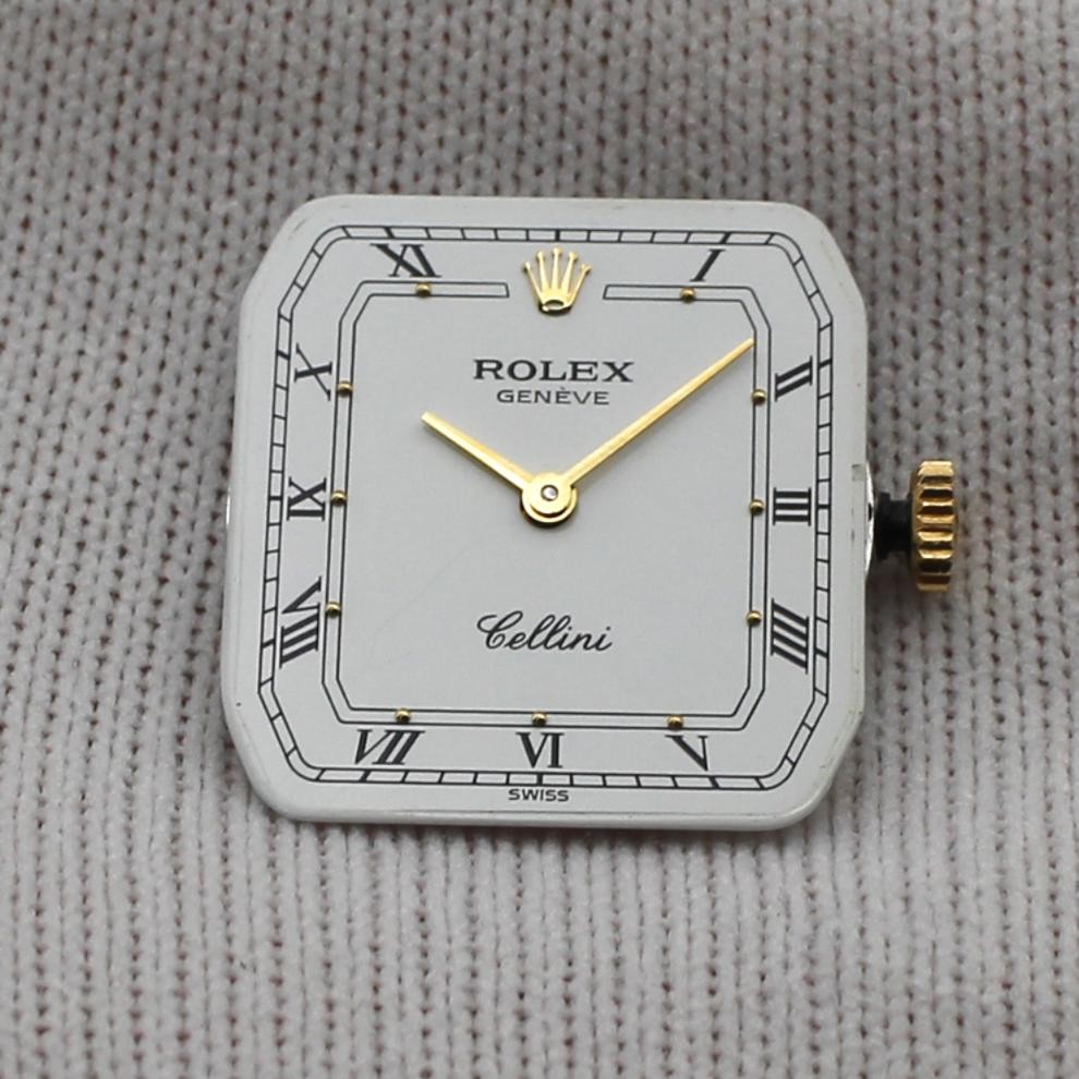 Rolex Cellini 1601 20 mm White Roman Dial Hand-Wind Unisex Watch Movement