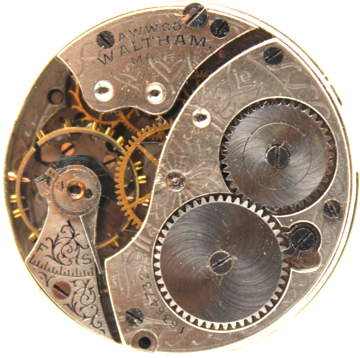 1907 WALTHAM POCKET WATCH MOVEMENT 16364732 GRADE: 160 0s 7j (TN3)