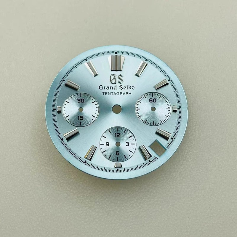 29.5mm Multifunctional Watch Dial Blue Luminous for VK63 Movement Accessories