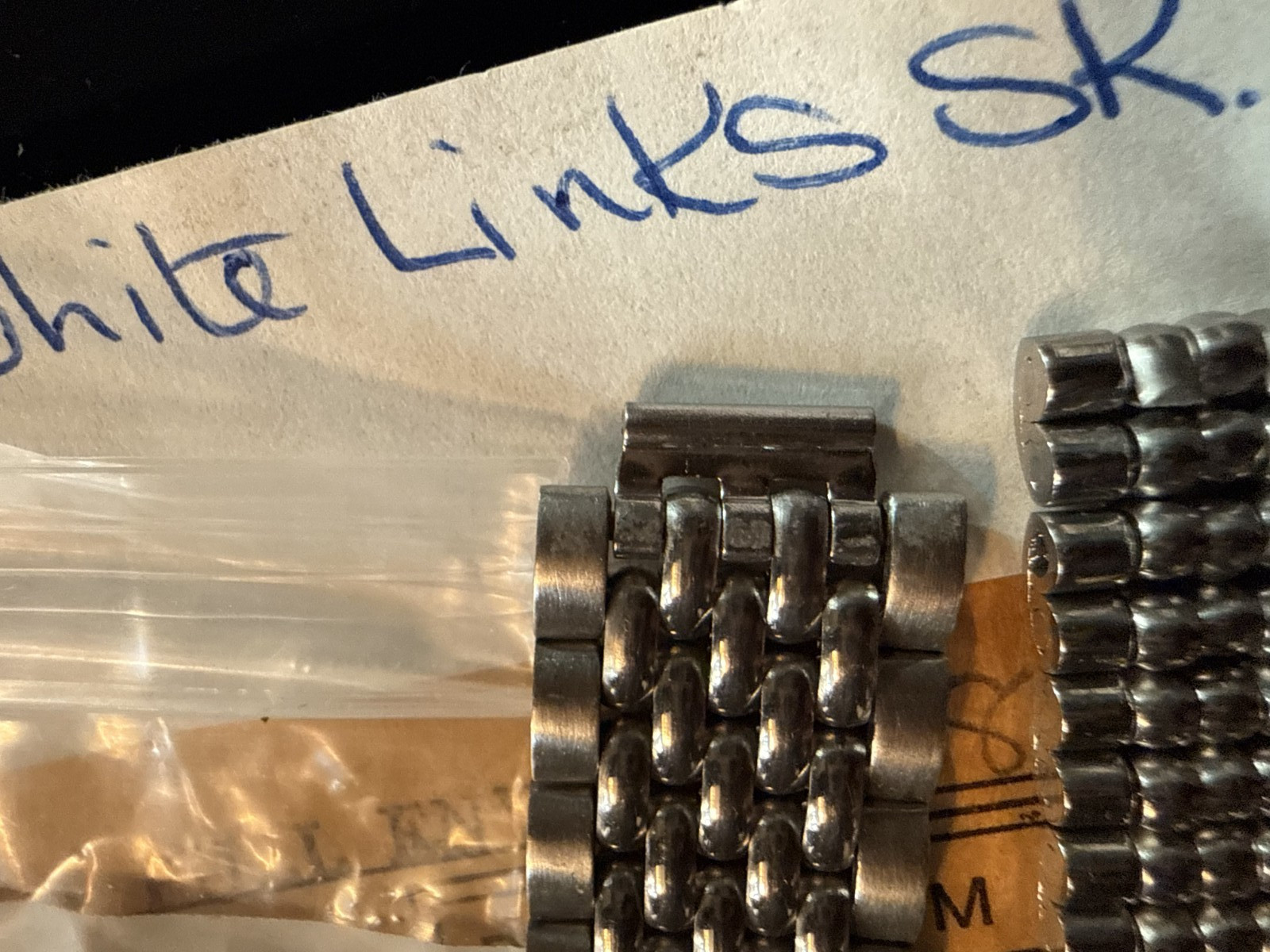 NEW LOT 1980’s Seiko Men’s Watch Band Buckle Links Silver white # 7009-8129 b002