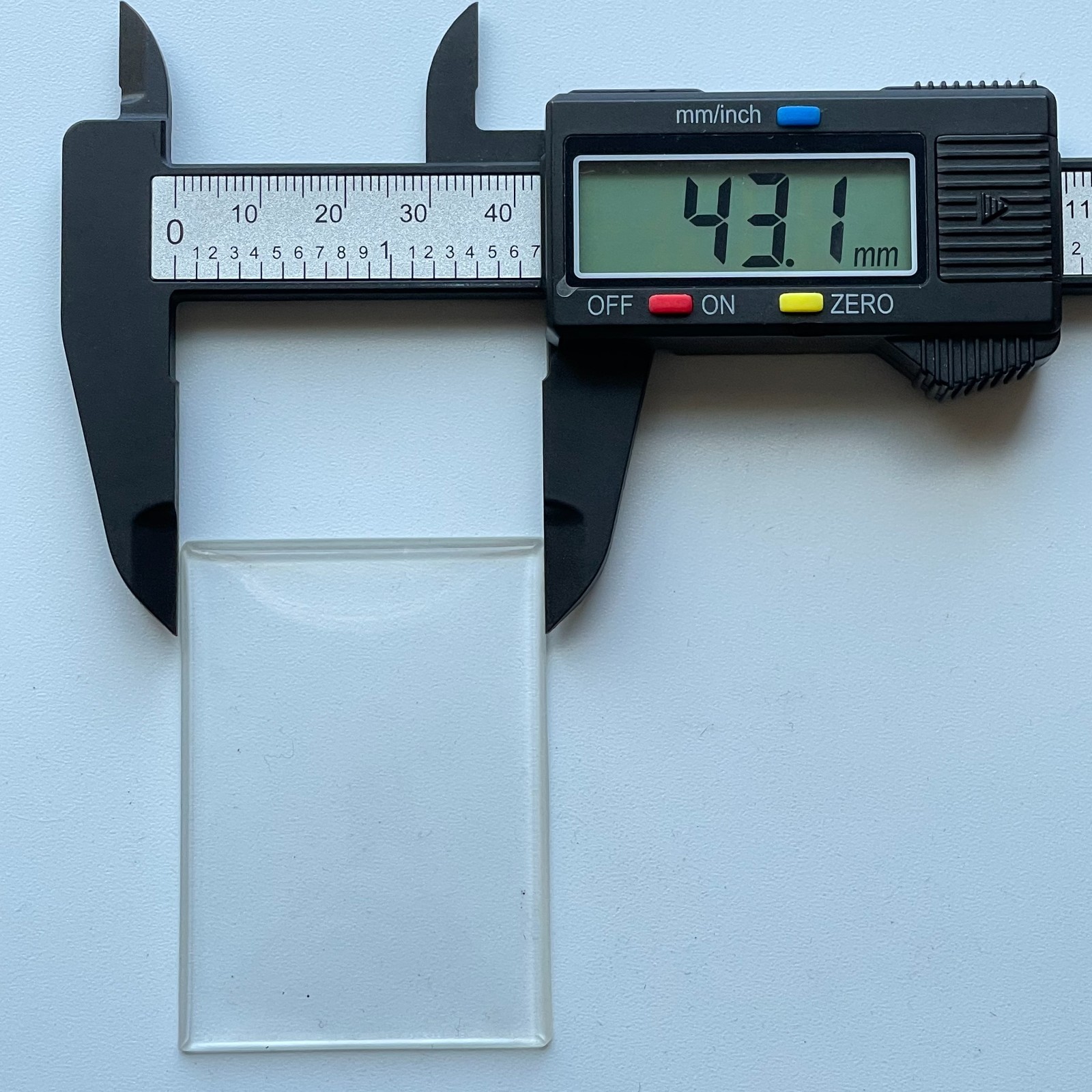 NOS Europa Clock Crystal 2pc Replacement Rectangular Plexiglass 59.5mm 43.1m