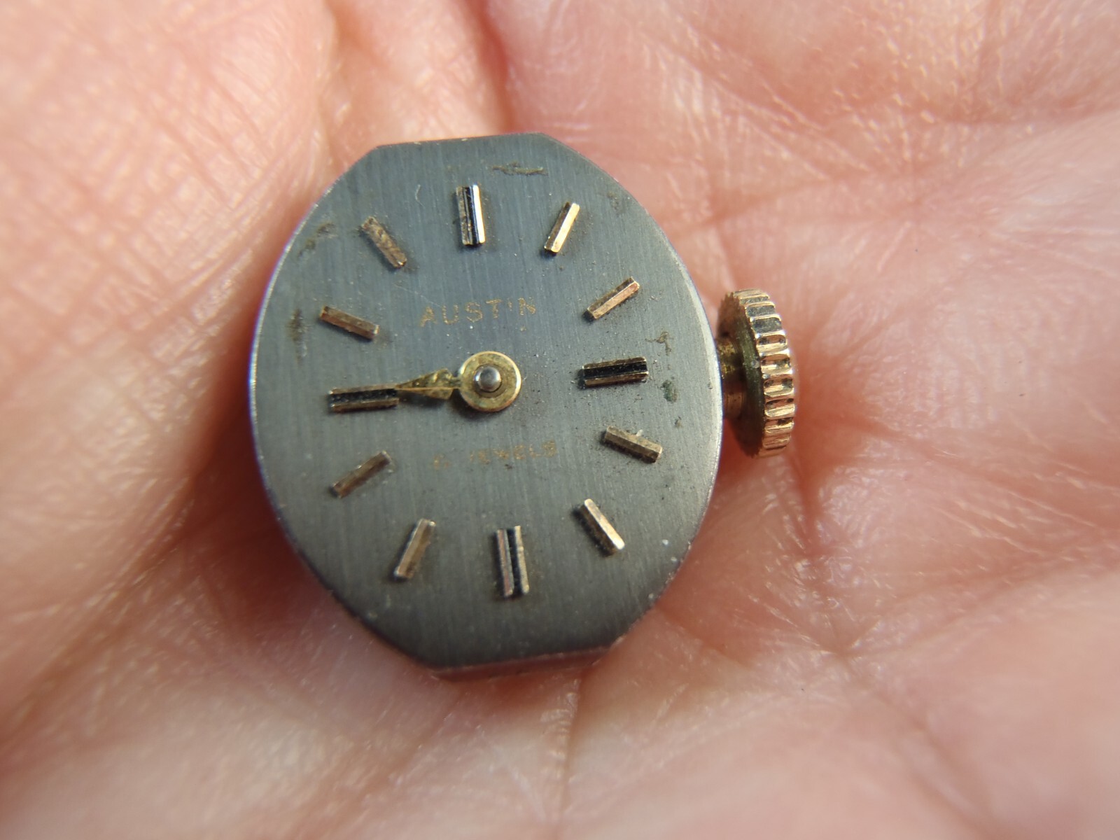 Austin Cal. 1677 Swiss Made 17 Jewels Wristwatch Movement Running