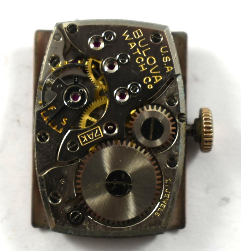 Vintage Bulova Manual Wind 21J 7AK Wrist Watch Movement lot.x