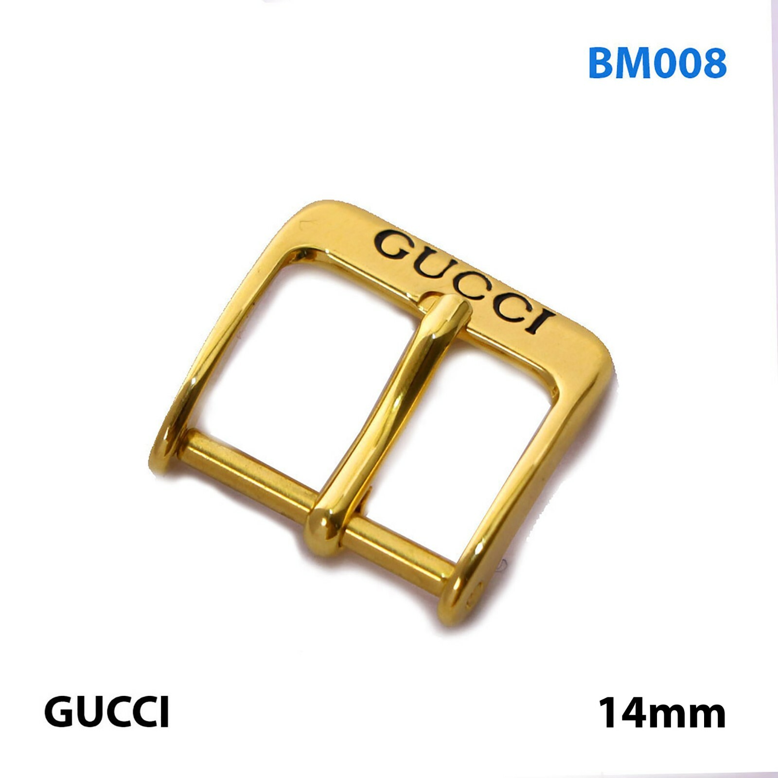 Vintage GUCCI buckle for leather band gold color #BM008# 14mm.