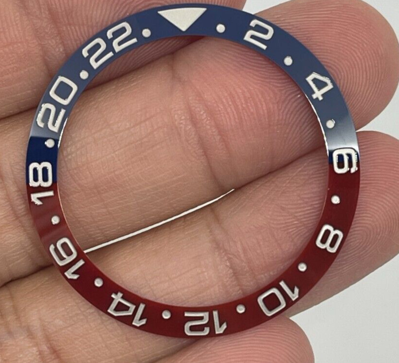 CUSTOM MADE UV RED BLUE CERAMIC + BEZEL COMPATIBLE FOR GMT MASTER 116710 126710