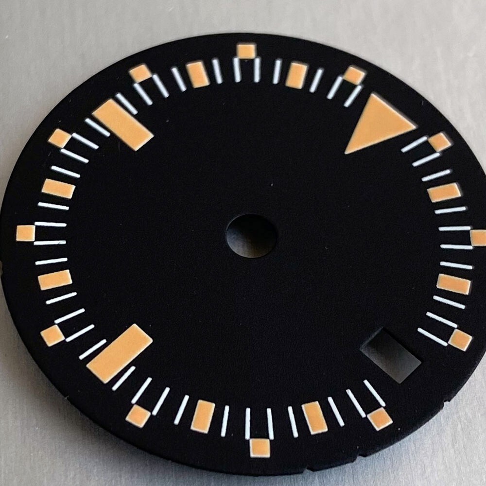 2025 New Mod 29mm Black Sterile Watch Dial Face For Japan NH34 NH34A Movement