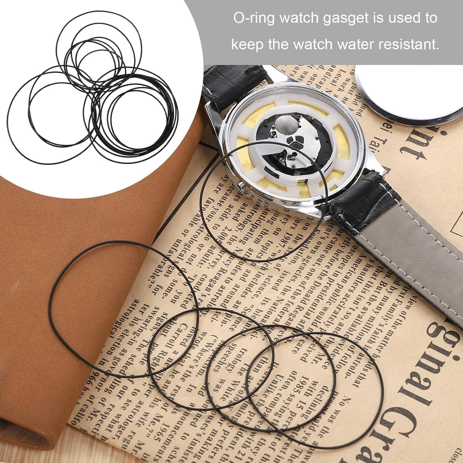 Durable 28 Pcs O Ring Gasket Set for Watch Repair – Waterproof and Easy Install