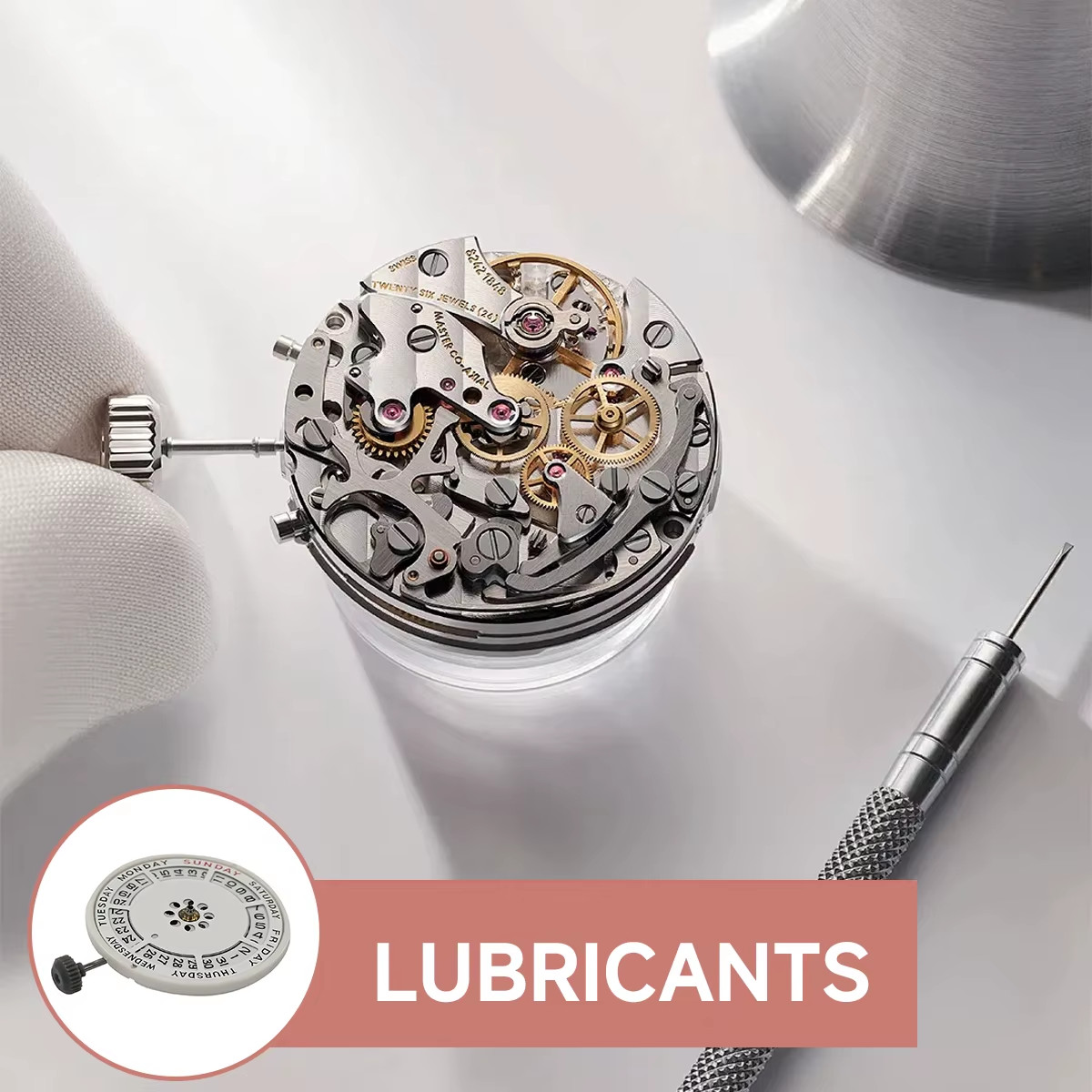 High-Precision 8285 Movement Dual Calendar White Movement 8285 Automatic Mechani