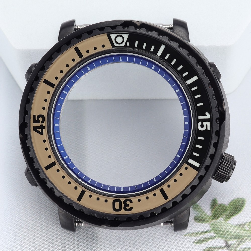 43.3mm NH35 Diver Watch Case PVD tuna Mod Sapphire Steel For Seiko NH35 Movement