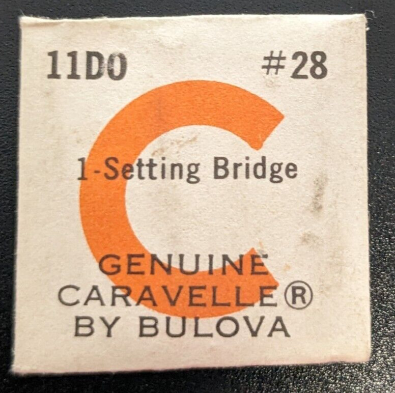 NOS Genuine Caravelle Bulova Cal. 11DO – SET BRIDGE #28 Vintage Watch Part