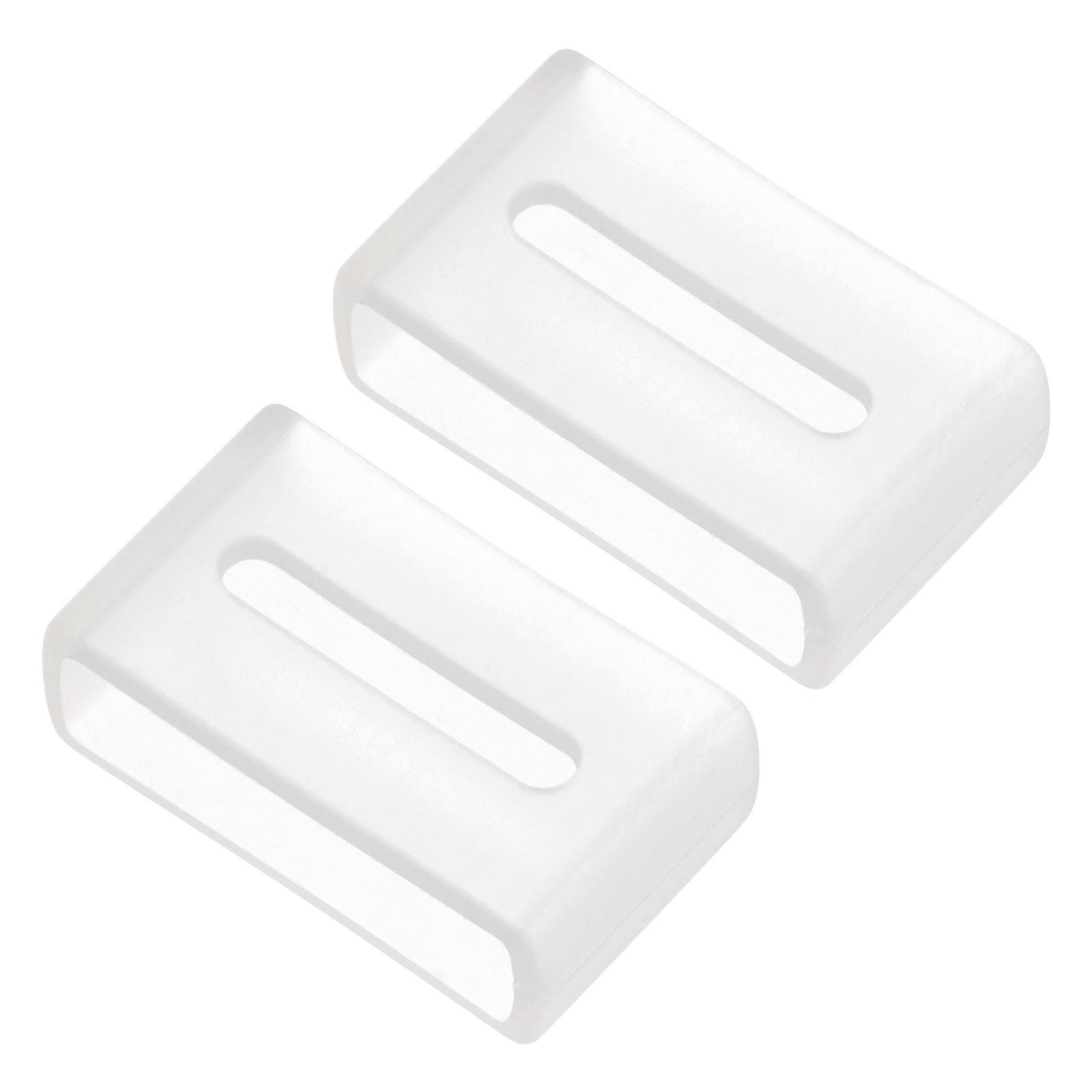 Slotted Slots Double Sided Strap Watch for 20mm, Transparent 2pcs