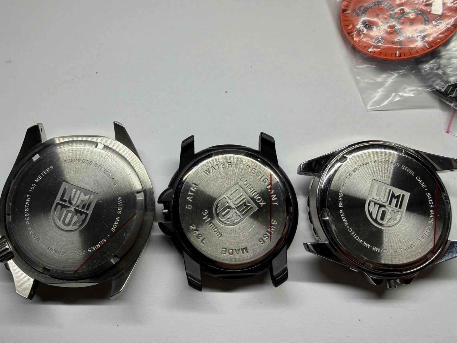HUGE Luminox Project Lot – 70+ Pcs – Cases, Swiss Movements, Crowns & Dials