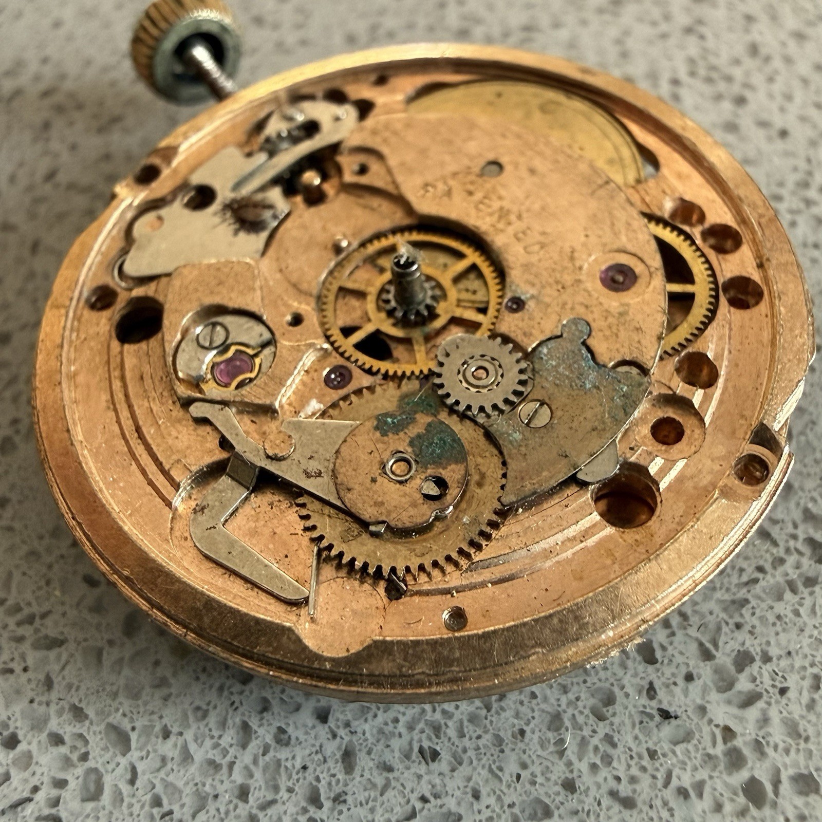 Vintage Swiss 25 Jewel Automatic Watch Movement 26mm Spares Repair