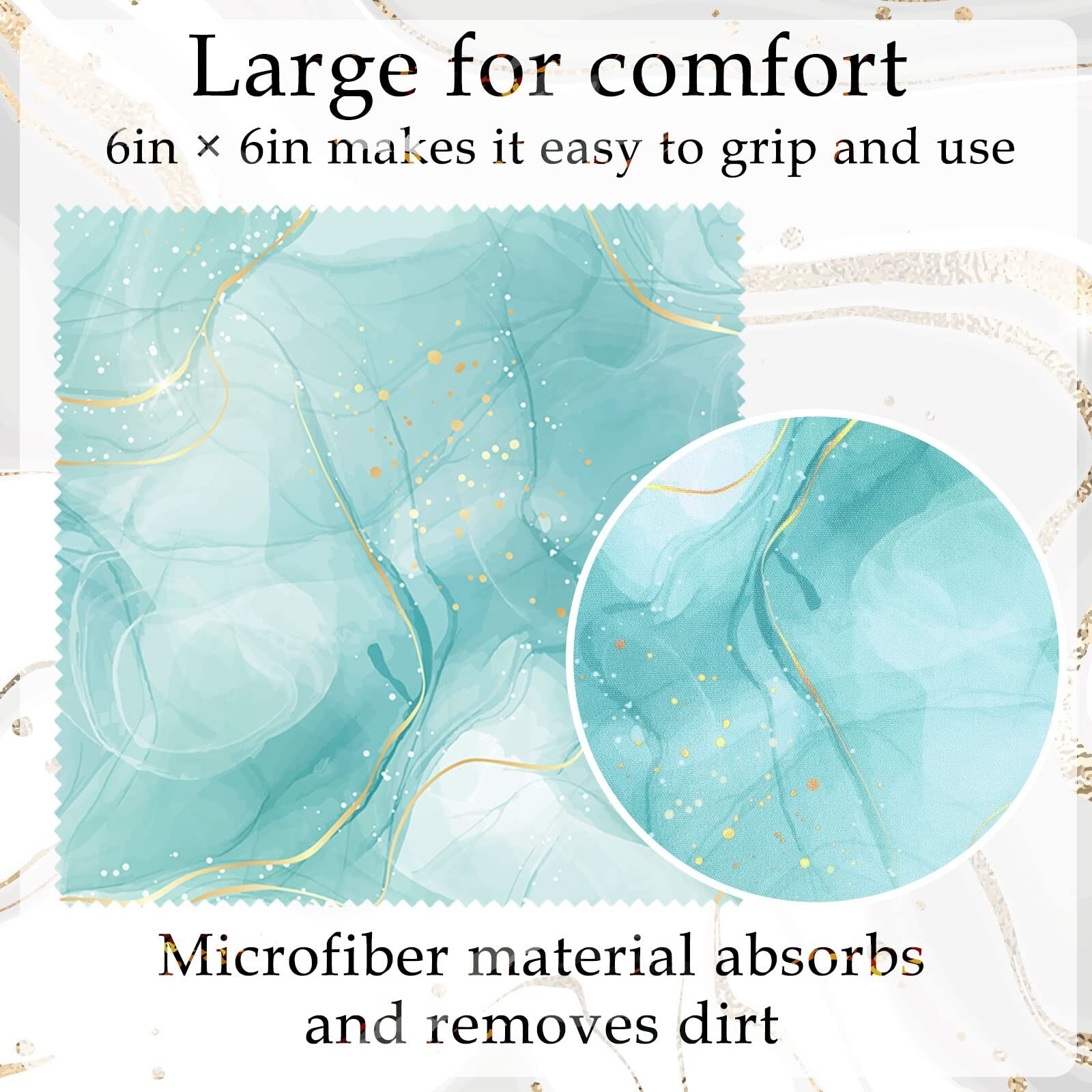 Sinmoe 20 Pcs Microfiber Cleaning Cloth Cute Marble Design Microfib… Fast Ship