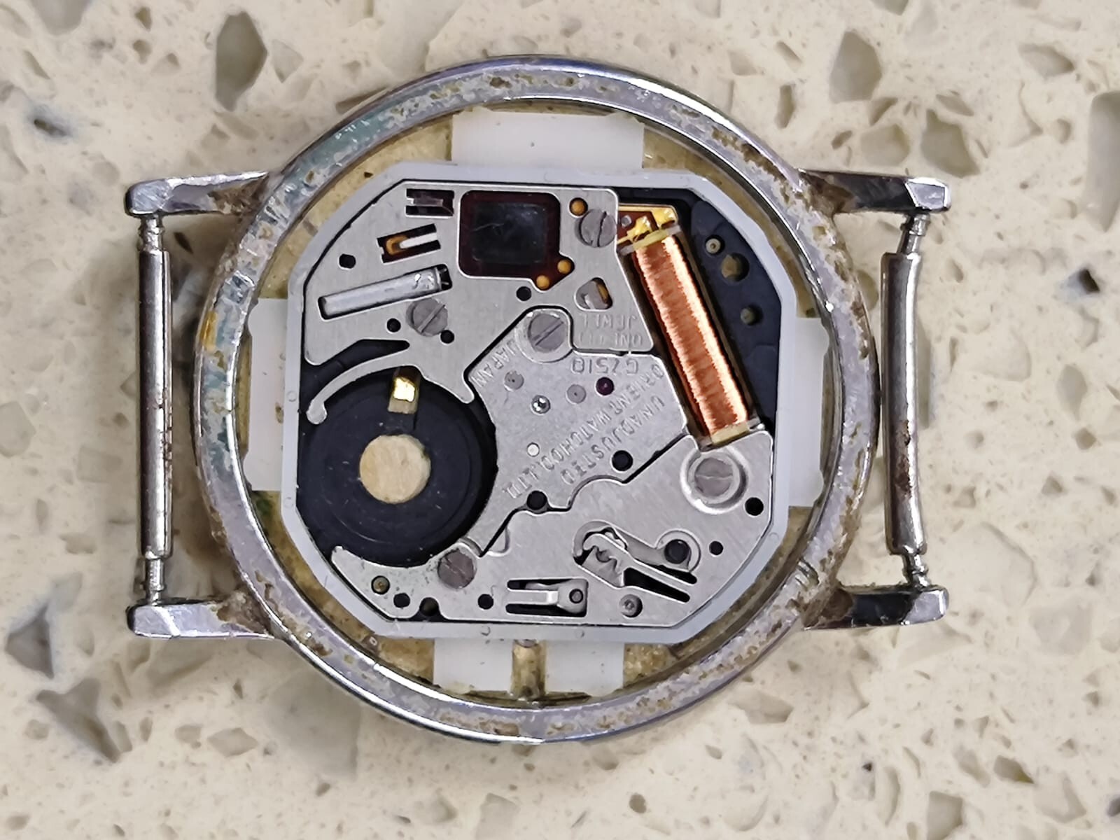 Vintage Orient quartz watch Logo Kazma Sports Club 1995 Not work 29mm