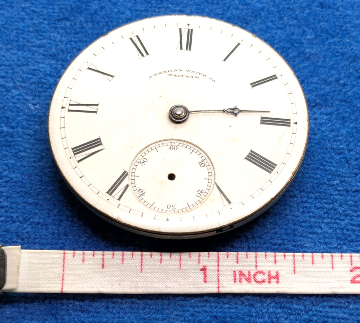 Lot of Two Vintage American Waltham & Illinois Watch Co Dials – Movements 45 mm