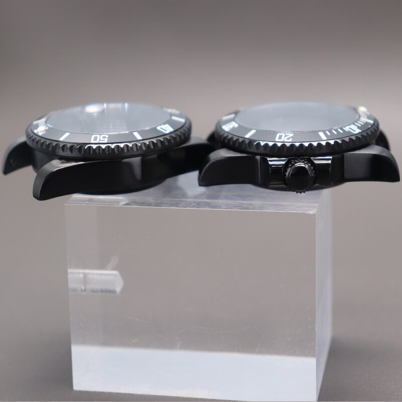 40mm black Watch Case 3C Luminous Ceramic For Seiko Nh35 36 Movement 28.5mm Dial