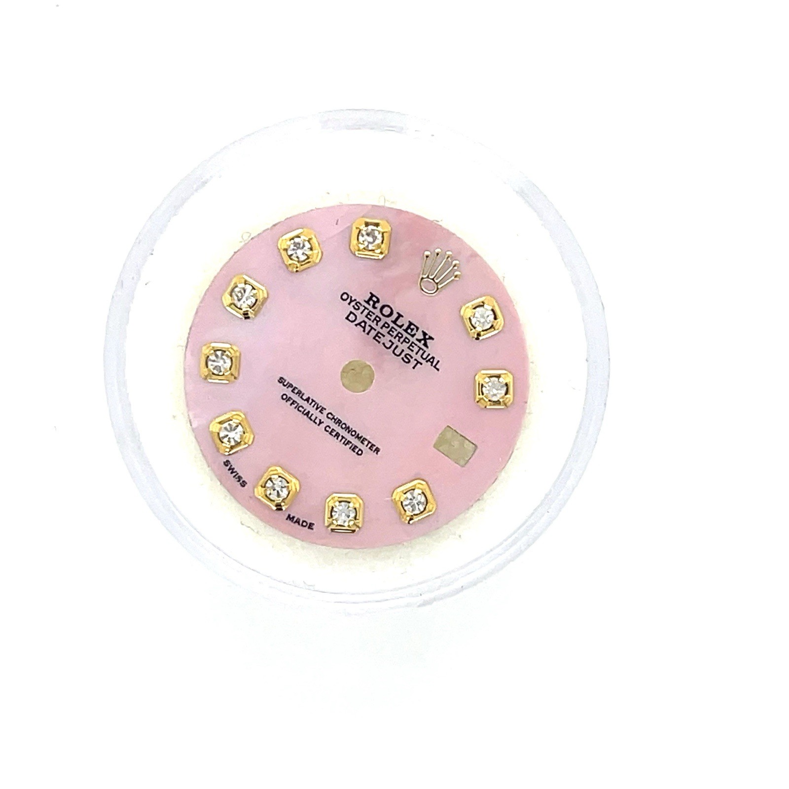 Custom Pink MOP Dial For Datejust / Date 26 mm Natural Diamond