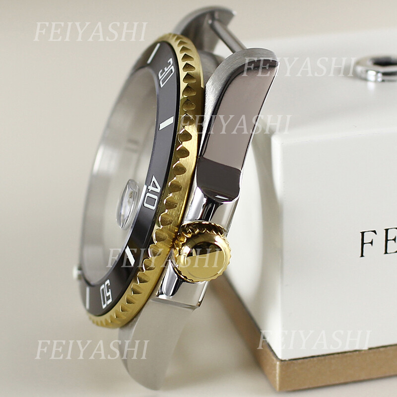 Luxury Men 40mm Diver Watch Case Luminous Ceramic Bezel For nh35/36 2824Movement
