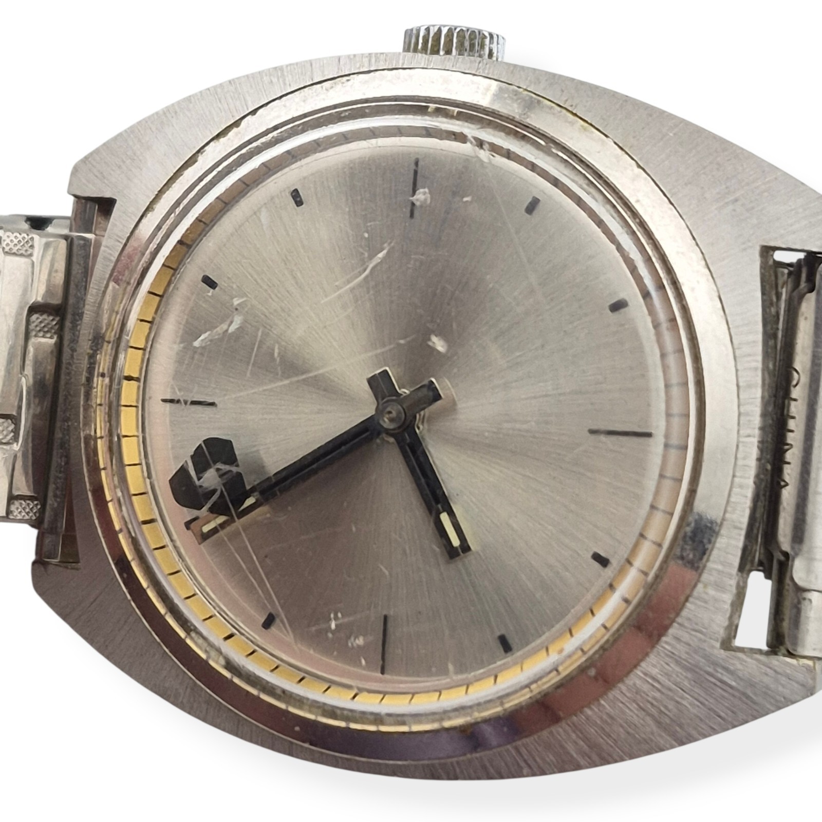 Vintage 1970s Pilex Mystery Dial Watch UT30 FE140 Moving Logo Hand RUNNING