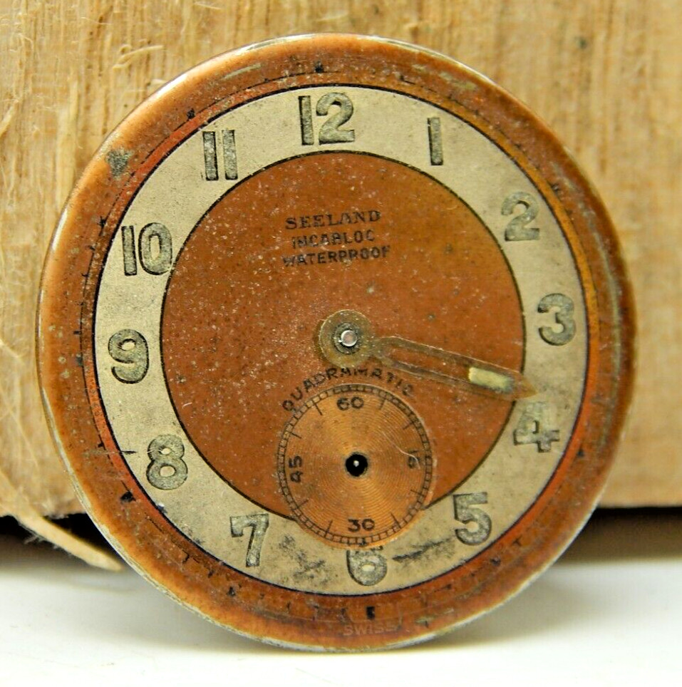 Vintage Seeland 17 jewel Bumper Automatic men’s watch movement with dial & hand