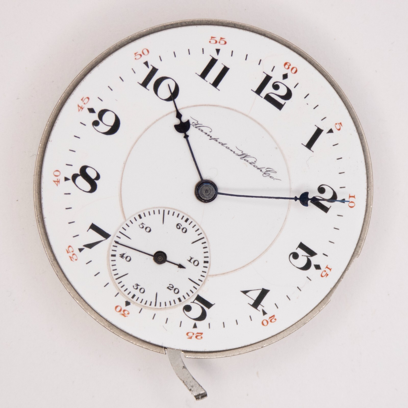 Hampden Dueber Grand 12-Size 17-Jewel Antique Pocket Watch Movement, Keeps Time