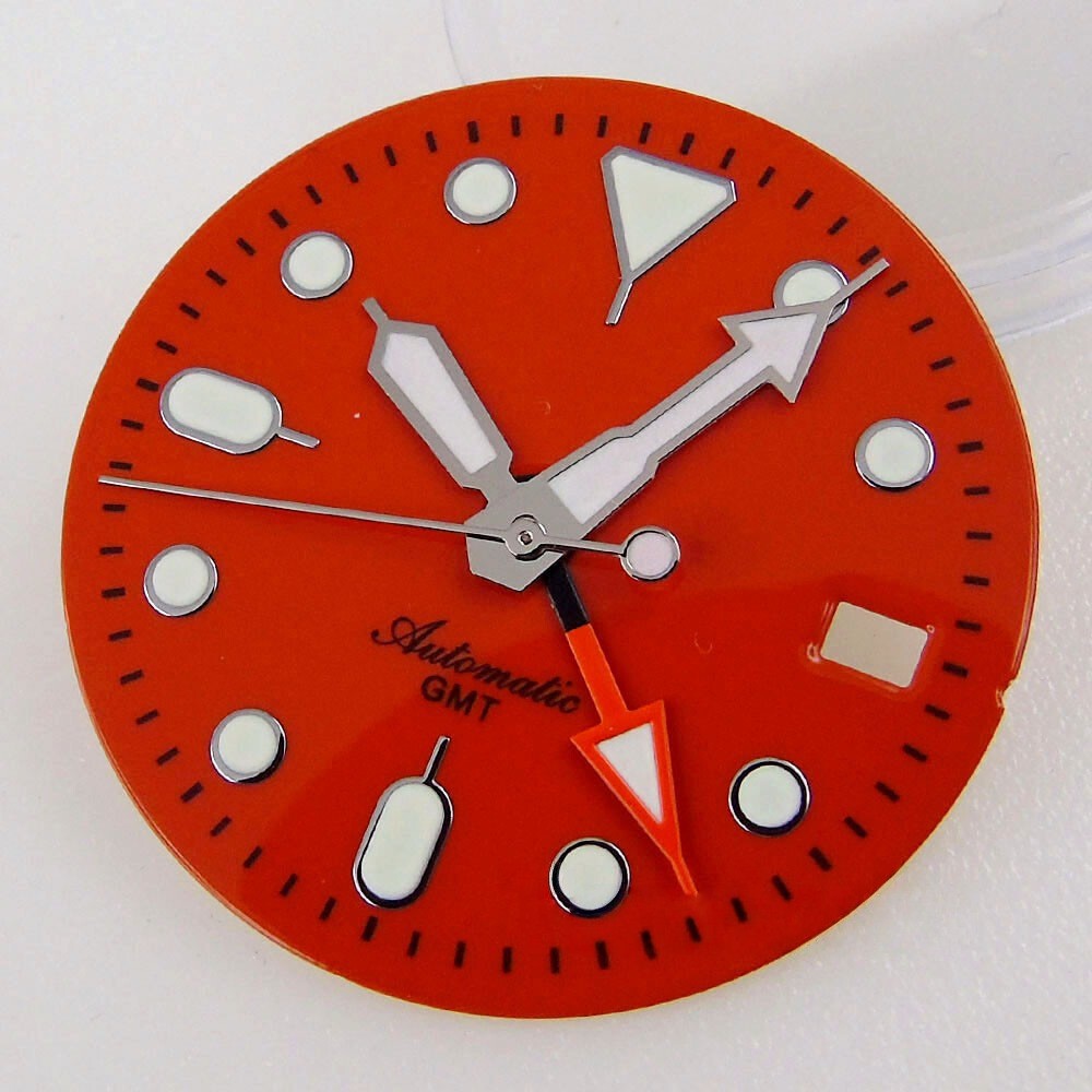 29mm Sterile Watch Dial Face For NH34A NH34 GMT Automatic Movement Date Luminous