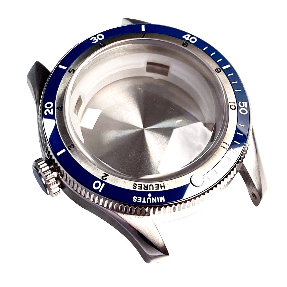 20ATM Diver 40mm Double Bow Sapphire Watch Case Fit NH35 PT5000 Steel Bracelet