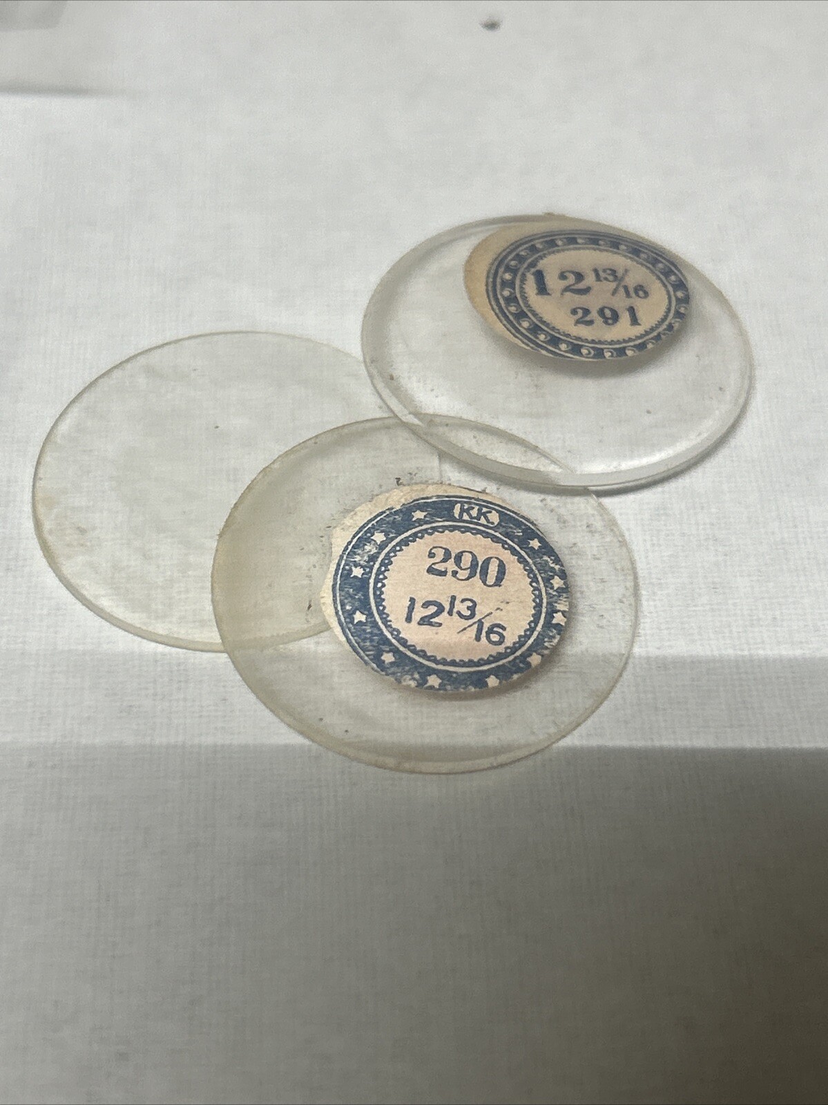Three Glass Pocket Watch Crystals 12 13/16 28.9mm