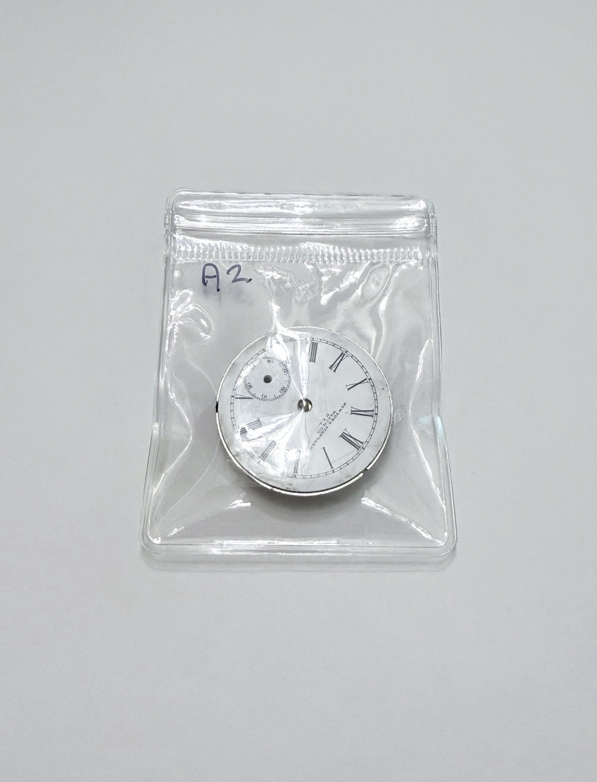 Vintage New York Standard Watch Co Pocket Watch Dial & Movement 34mm PARTS