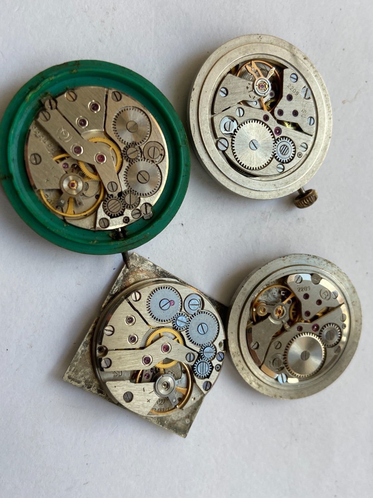 VINTAGE MEN WRIST WATCH PARTS NOT WORKING LOT WOSTOK CORNAVIN SLAVA