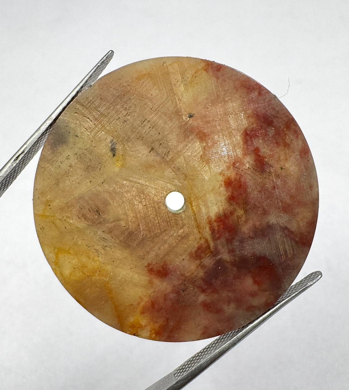 blood jasper Stone watch dial Polished Gemstone 33 mm Round shape gmc 1103w