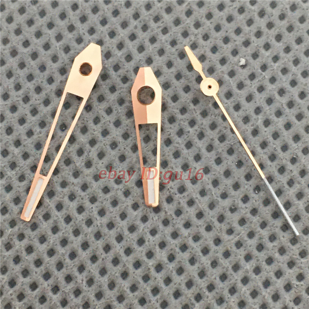 Rose gold Sliver Watch Hands luminous Fit Miyota 8215 821A 8N24 DG2813 Movement