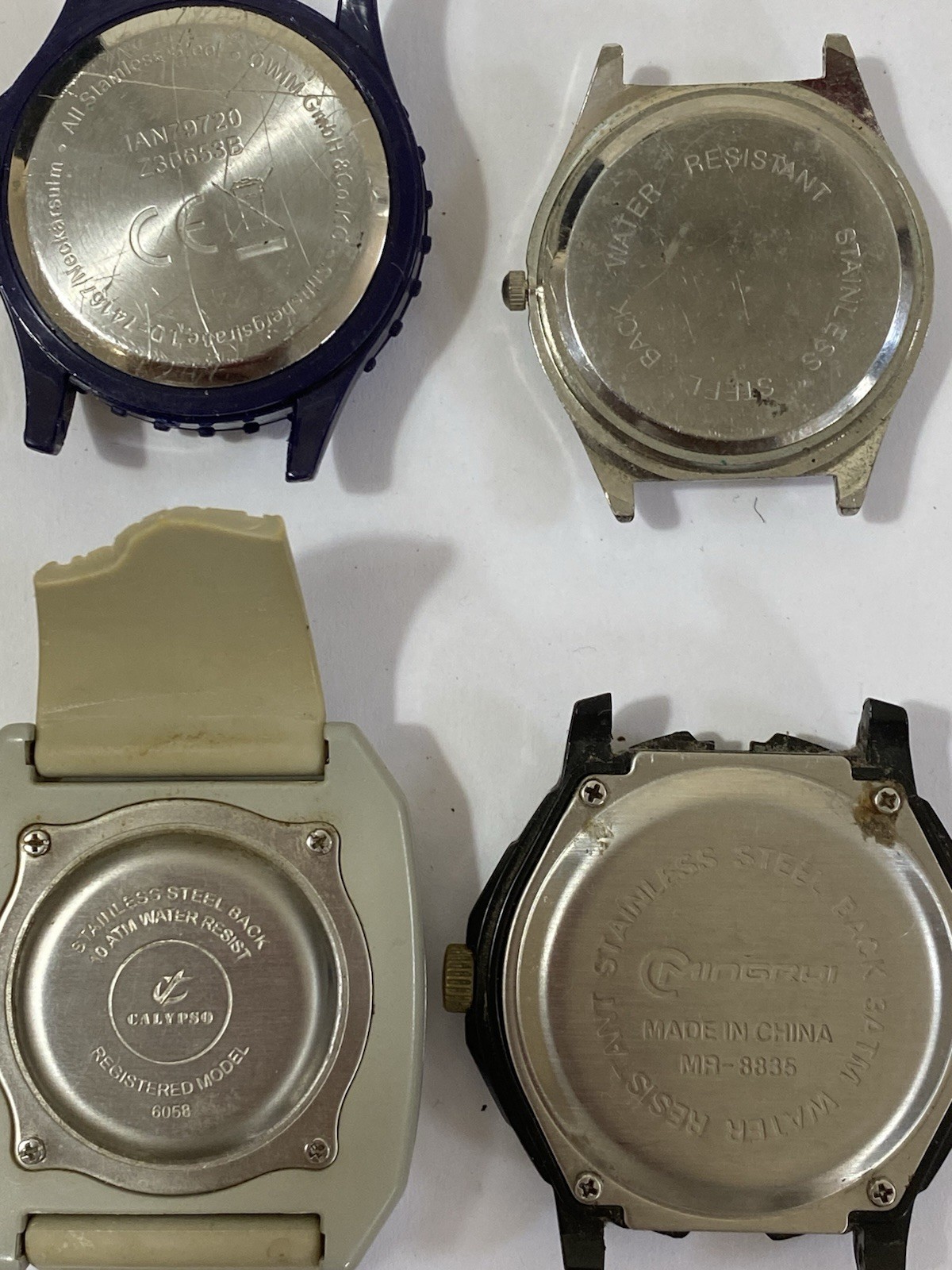 Lot of 7 Vintage Calypso Palinuro SK Mingrui Men’s Watches Parts Stock