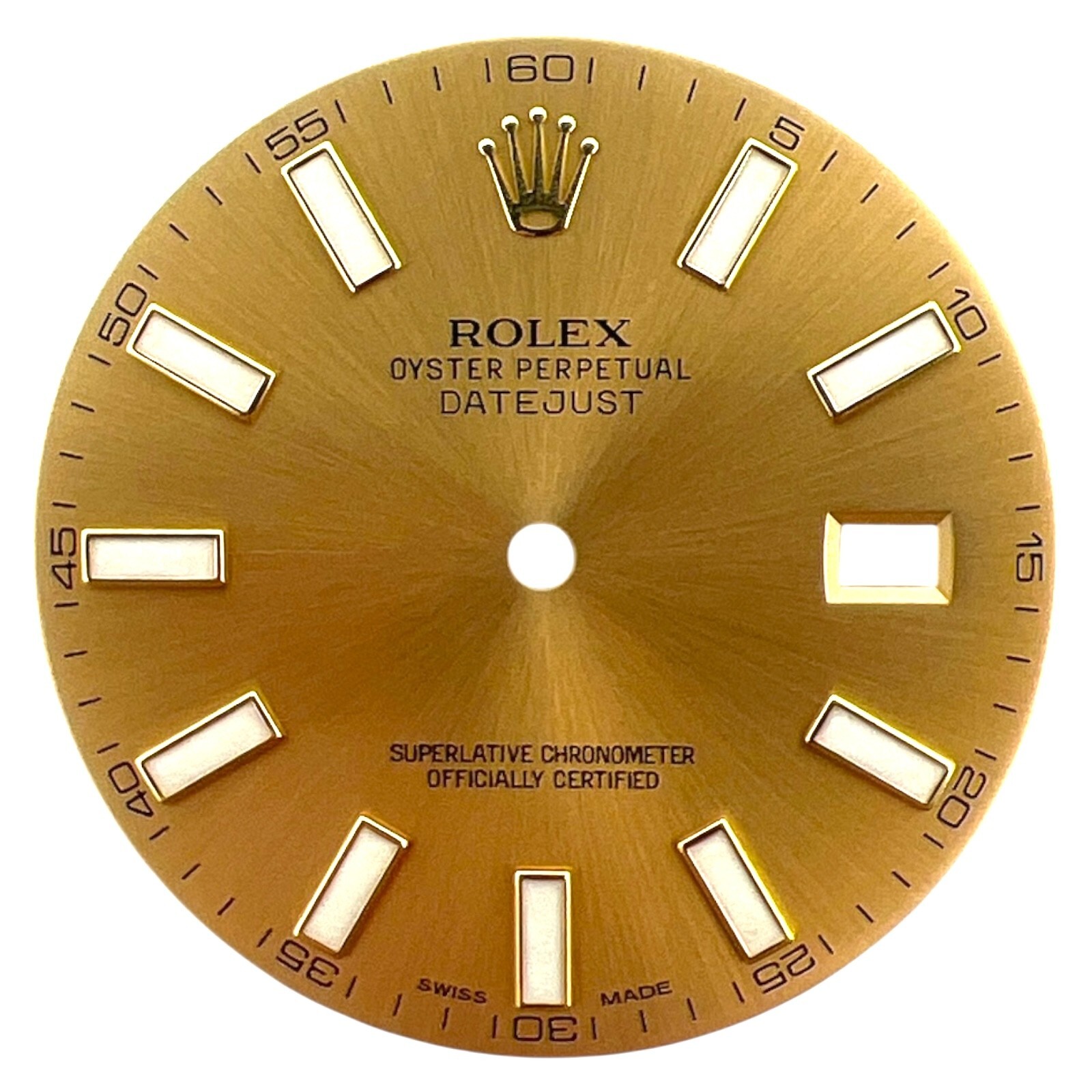 Genuine Rolex Oyster Perpetual Datejust 41mm Dial Champagne Gold 116333