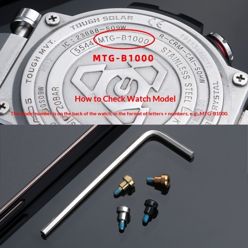 For Casio MTG-B1000 Watch Accessories Decorative Screws on the front of the dial