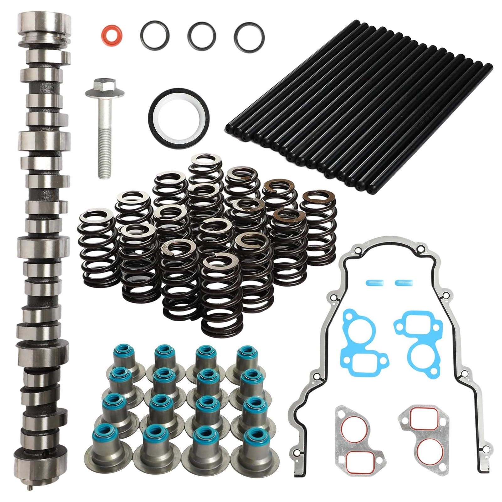 5.3L Stage 2 Camshaft Kit with 7.400″ Pushrods Springs Seals Gaskets Fit For …