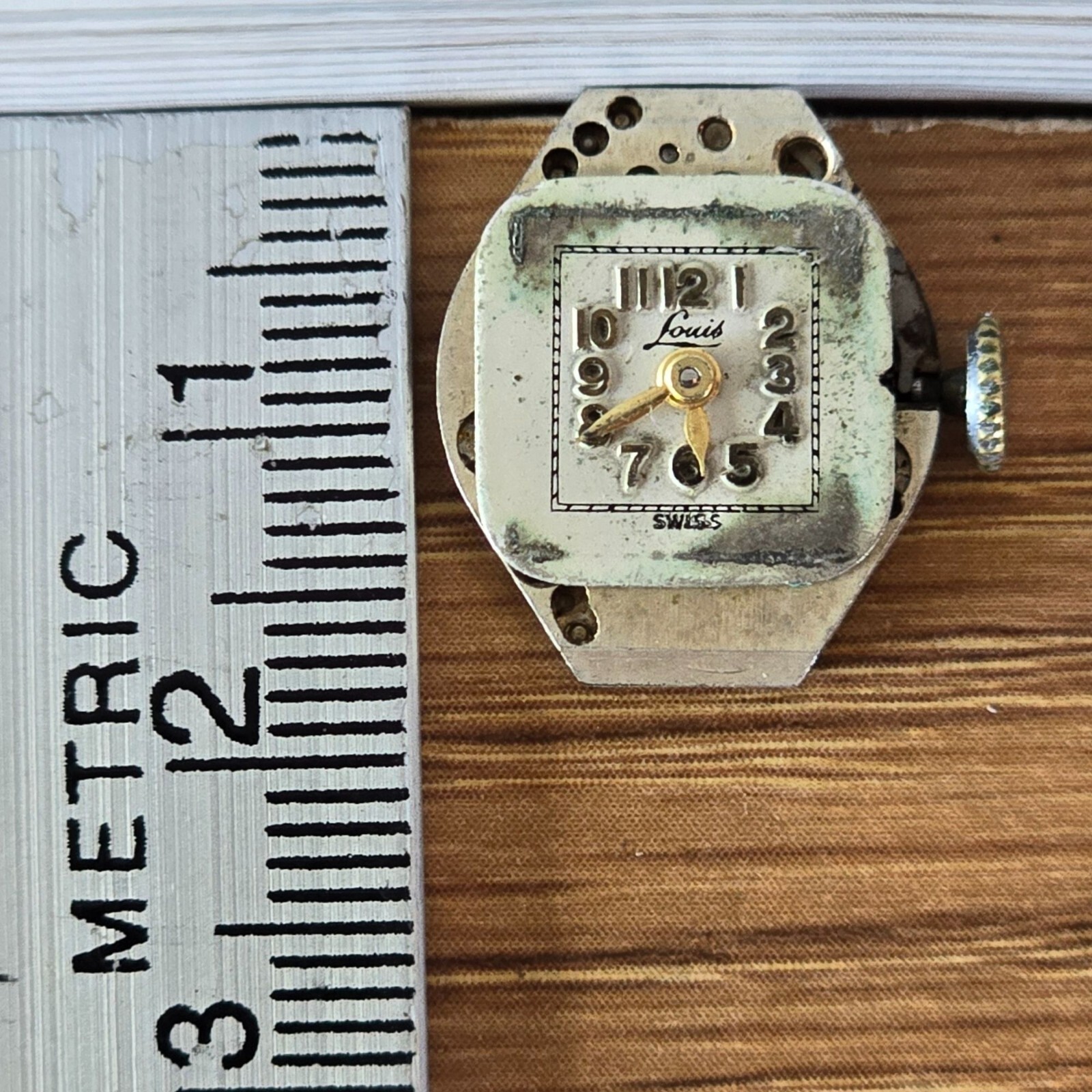 Vintage Louis Homis 7 Jewel FXW Pinstripe Mechanical Watch Movement Part WP2