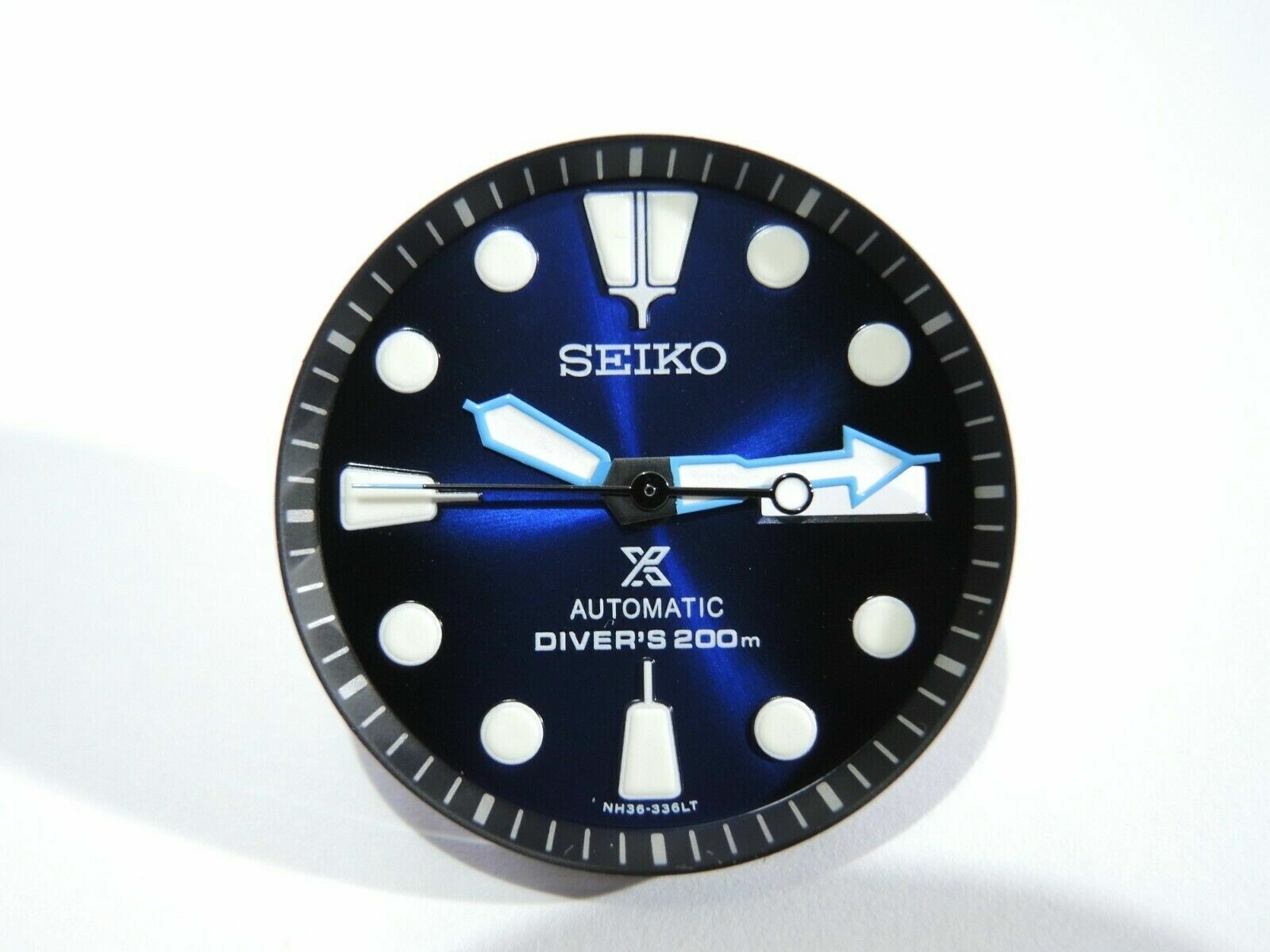 NEW BLACK & BLUE SUNBURST DIAL, M.T & HANDS LARGE DIVERS SKX007-009 / NH36/ 4R36