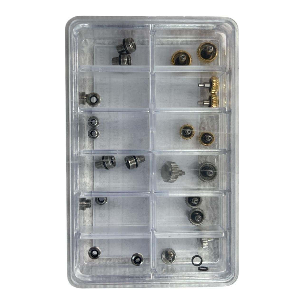 5.3mm-7mm Waterproof Screw Crown Assortment for R Models, 12 Pcs