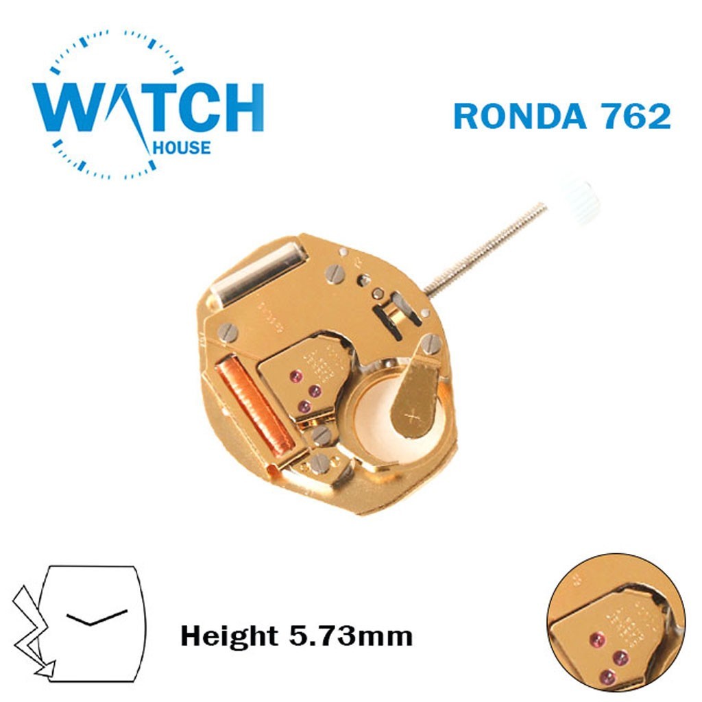 Ronda 762 Swiss Movement-2Hands-Without Disk-Total Height:5.73mm.
