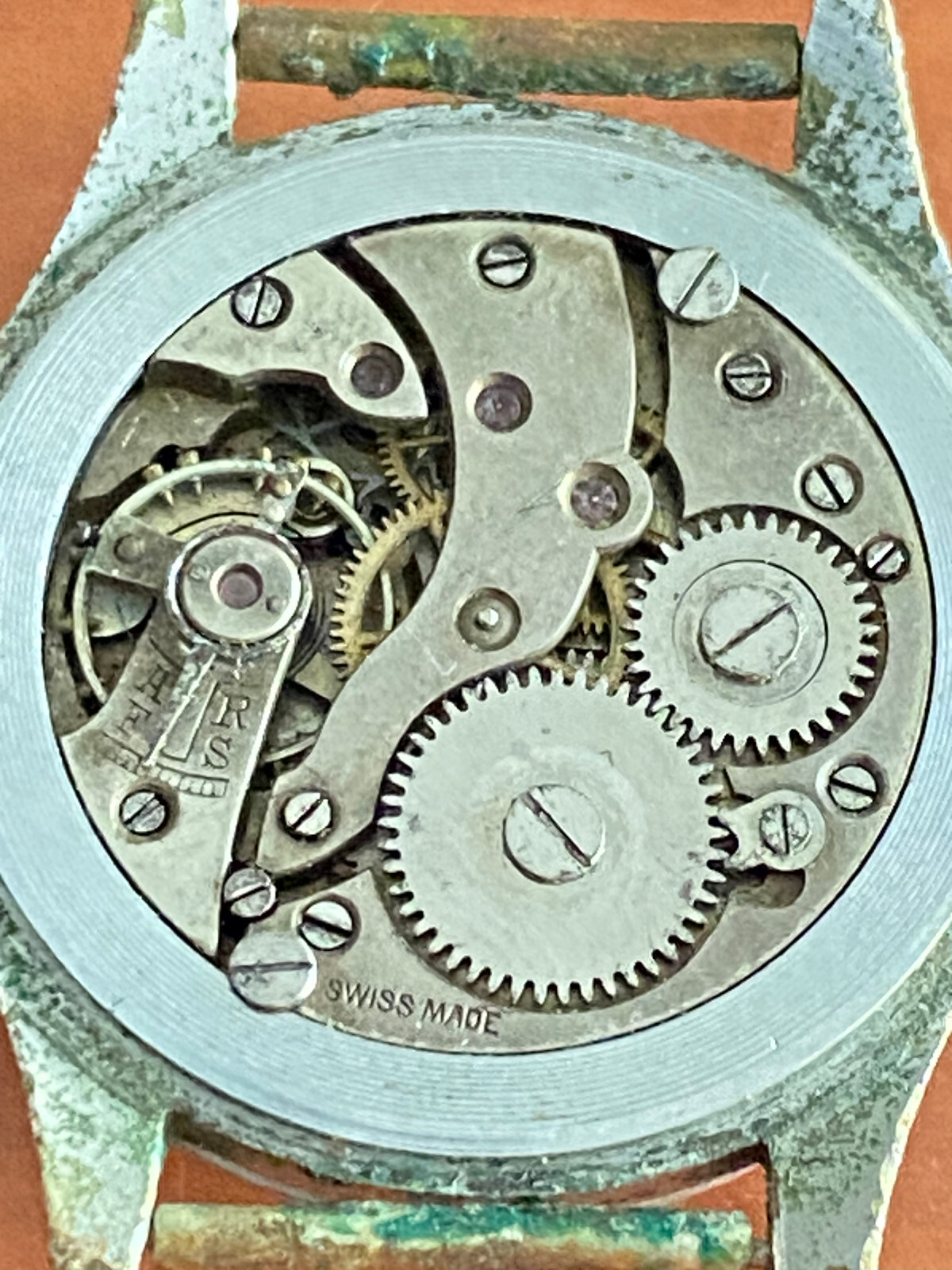 VINTAGE SEIKO WWII MILTARY DIAL. 23.65MM , MOVEMENT IS SWISS, NOT RUNNING